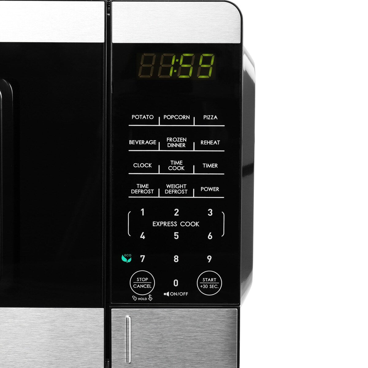 Four à micro-ondes de comptoir noir de 0,9 pi³ et 900 W avec cuisson express à une touche
