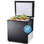 Congélateur coffre de 1,8 pi³ avec panier amovible, vidange par le bas, thermostat à 7 niveaux, conception autonome pour maison et appartement