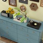 Commode double à 10 tiroirs pour chambre à coucher, commode blanche, grand espace de rangement