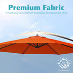 Parasol déporté à manivelle en acier de 10 pieds avec base lestée