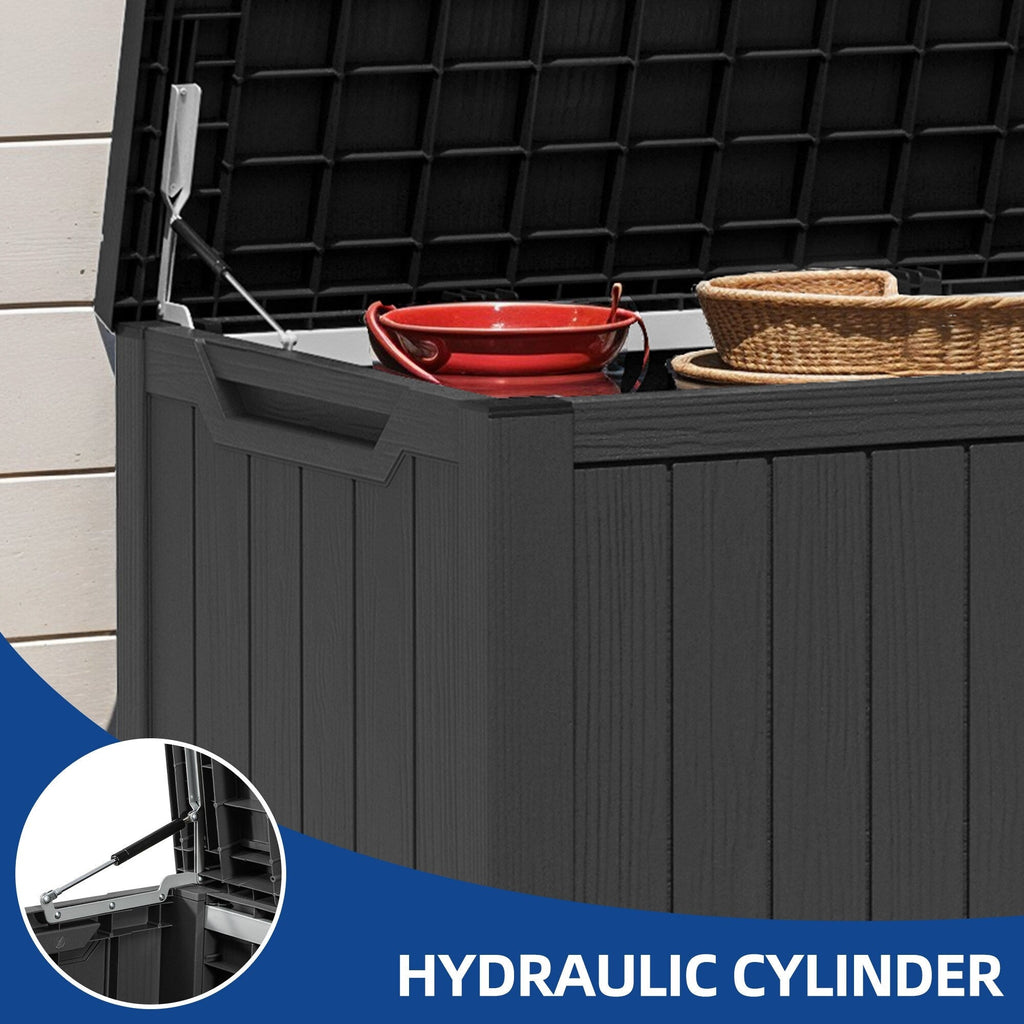 Coffre de pont verrouillable en résine résistant à l'eau de 120 à 260 gallons