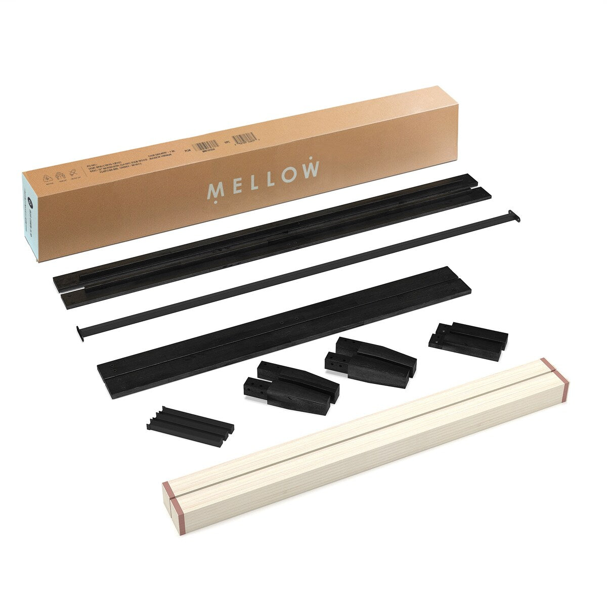 Cadre de lit plateforme classique en bois massif 12