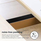 Cadre de lit plateforme classique en bois massif 12