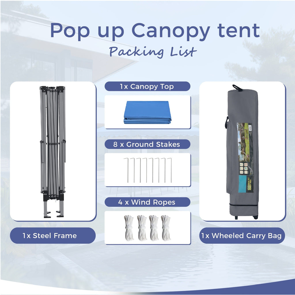Gazebo de jardin renforcé escamotable avec rideau d'angle élégant - 13 x 13 pi
