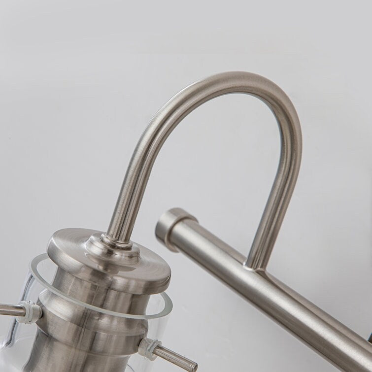 Applique murale de salle de bain à 2/3 lumières avec abat-jour en verre