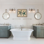 Applique murale de salle de bain à 2/3 lumières avec abat-jour en verre