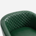 Lot de 2 chaises d'appoint tonneau en cuir vegan de 29 W avec garniture cloutée