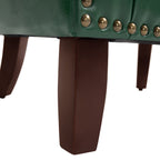 Lot de 2 chaises d'appoint tonneau en cuir vegan de 29 W avec garniture cloutée