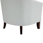 Lot de 2 chaises d'appoint tonneau en cuir vegan de 29 W avec garniture cloutée