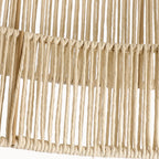 Lustre tambour à 4 lumières en rotin avec auvent noir - 22 po de largeur