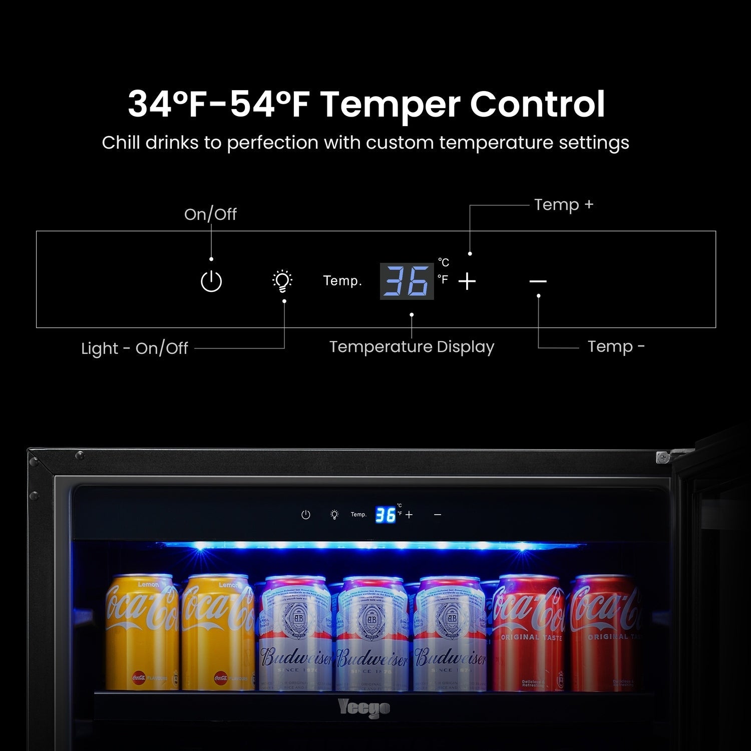 Réfrigérateur à boissons de 24 pouces, 140 canettes, pour boissons gazeuses et vins - 24 pouces