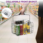 Tricycle bleu pour adulte à 3 roues avec paniers amovibles