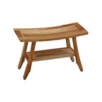 Banc de douche en teck EcoDecors 71 cm, banc en bois, banc de salle de bain, banc de salle de bain en teck, tabouret de douche en teck, siège de douche en teck