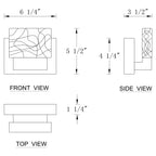 Applique murale à LED intégrée C Cattleya en acier inoxydable 3000 K avec abat-jour en verre artistique - Chrome
