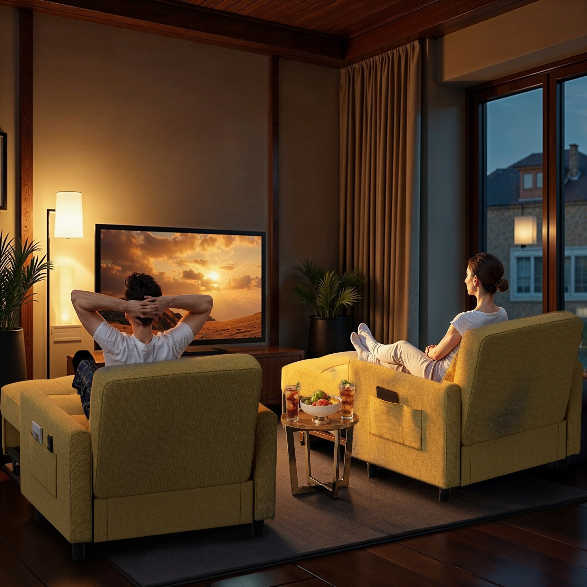 Canapé-lit 3 en 1 réglable, canapé-lit gigogne, convertible et pliable pour salon