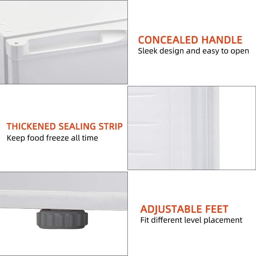 Congélateur vertical compact de 3,0 pi³ avec porte simple réversible