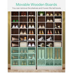 Meuble à chaussures haut 30 paires, 10 niveaux, en bois blanc, pour placard, entrée