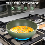 Batterie de cuisine et ustensiles de cuisson en granit de 30 pièces, ensemble de poêles de cuisson, ensemble de casseroles et poêles antiadhésives