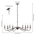 Lustre LED en fer à 6 lumières, 34,75 $, par JONATHAN Y