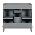 Meuble-lavabo moderne de 36 po avec lavabo supérieur et armoire à miroir, 2 portes et 2 tiroirs