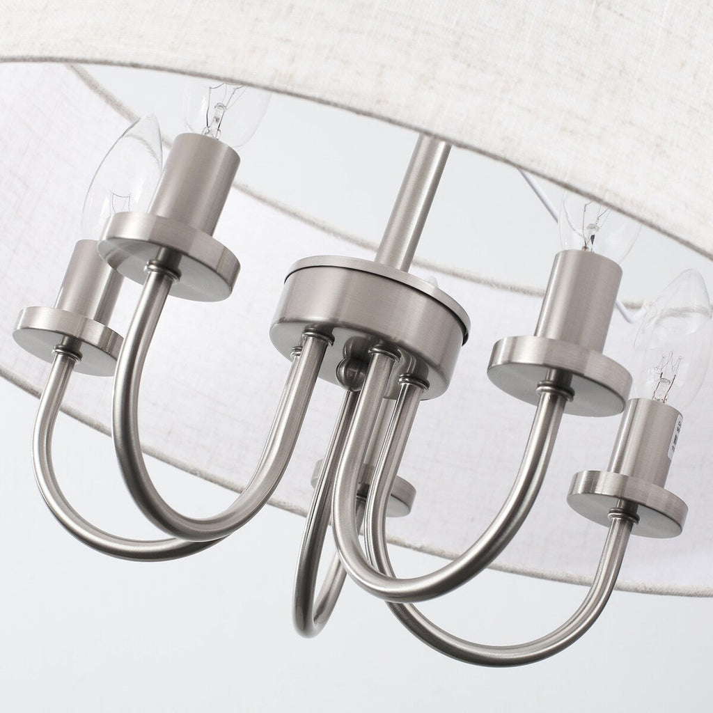 Plafonnier semi-encastré moderne à 5 lampes pour salle à manger, chambre à coucher, salon - N/A