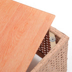 Ensemble de canapés d'extérieur sectionnels en osier 5 pièces avec coussins