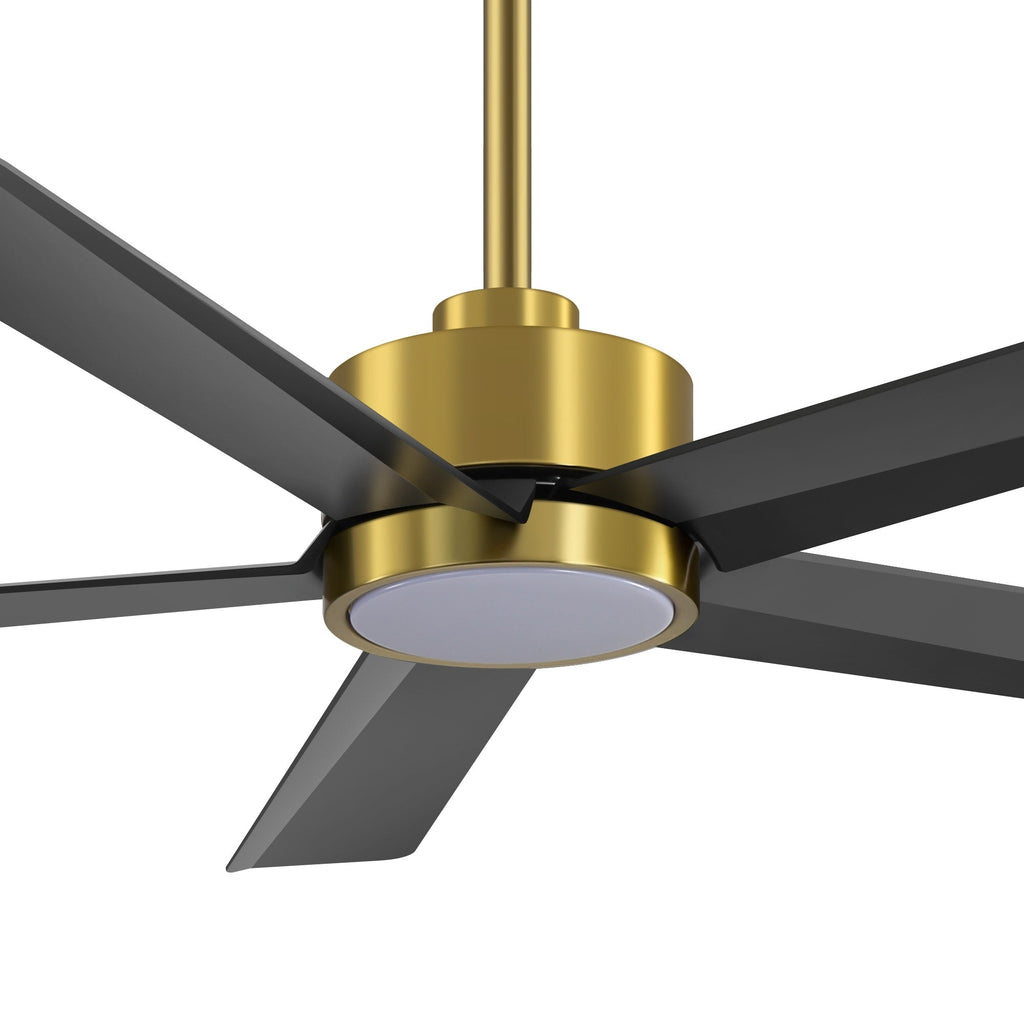 Ventilateur de plafond LED Breezary 65/52/42 à 5 pales avec kit d'éclairage et télécommande