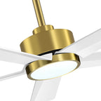 Ventilateur de plafond LED Breezary 65/52/42 à 5 pales avec kit d'éclairage et télécommande