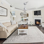 Ventilateur de plafond moderne en bois massif/ABS de 52 pouces avec télécommande (sans lumière), 6 vitesses de vent, flux d'air réversible