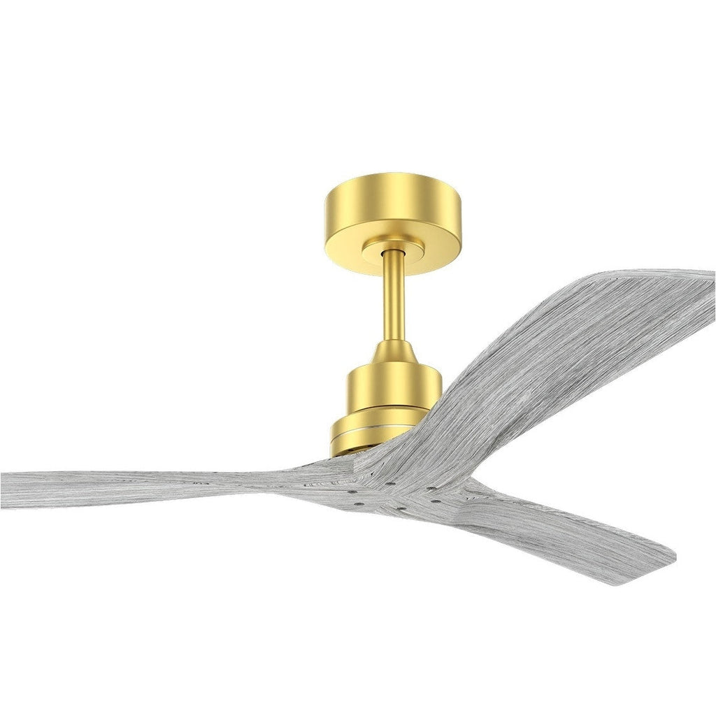 Ventilateur de plafond moderne en bois massif/ABS de 52 pouces avec télécommande (sans lumière), 6 vitesses de vent, flux d'air réversible