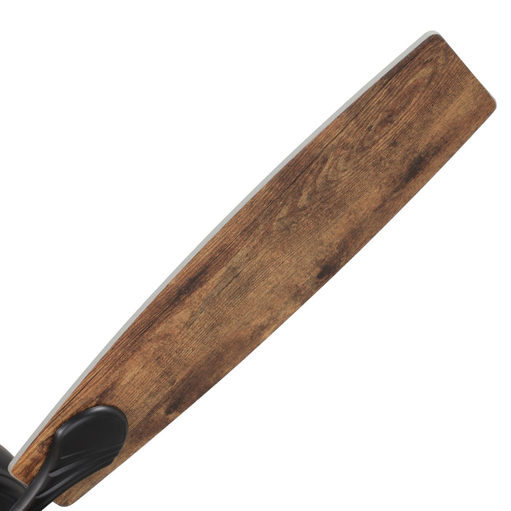 Ventilateur de plafond cage noir à 5 pales Farmhouse Driftwood avec télécommande