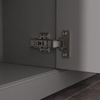 Buffet blanc laqué de 59,1 pouces, style contemporain et moderne du milieu du siècle