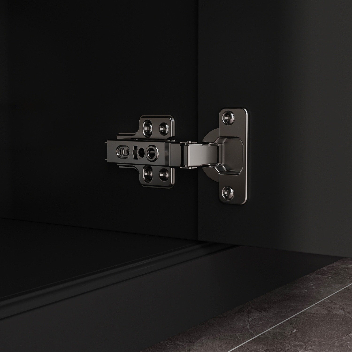 Buffet blanc laqué de 59,1 pouces, style contemporain et moderne du milieu du siècle