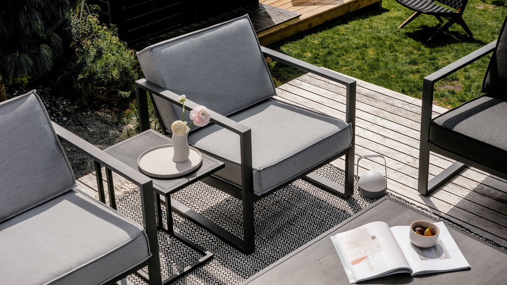 Tapis d'extérieur bord de mer, 244 x 305 cm, couleur poivre et poivre