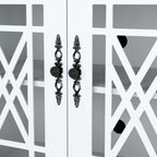 Buffet d'appoint de cuisine en bois de style vintage de 63 po de largeur