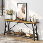 Table console d'entrée de style industriel extra-longue de 70,9 pouces