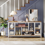 Console de canapé de 70,9 pouces avec rangement, table d'entrée à 3 niveaux pour couloir