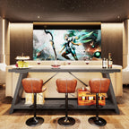 Console de canapé en bois rustique de 70,9 pouces de long avec étagère de rangement