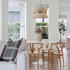 Lustre tambour bohème moderne à 8 lumières, grand format, 61 cm, en tissu tissé à la main, couleur or/noir, pour salle à manger/salon