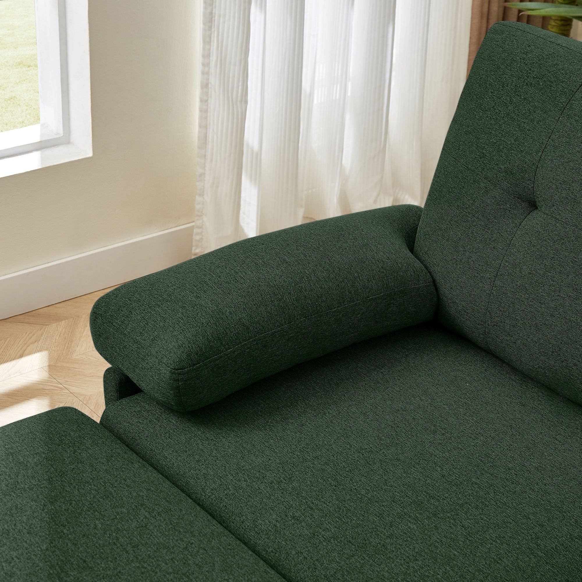 Canapé sectionnel en L 86,22 pouces avec poches de rangement latérales