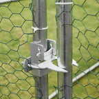 AECOJOY Grand poulailler en métal avec cage à poulets en métal