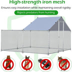 AECOJOY Grand poulailler en métal avec cage à poulets en métal