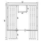 Sauna tonneau en pin blanc de Finlande ALEKO pour 6 à 8 personnes avec chauffage électrique UL - 88 L x 73 l x 79 H pouces
