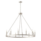 Lustre Acroma Farmhouse à 12 lumières, 40 po, en forme de roue de chariot, certifié UL - 40 po P x 138 po H