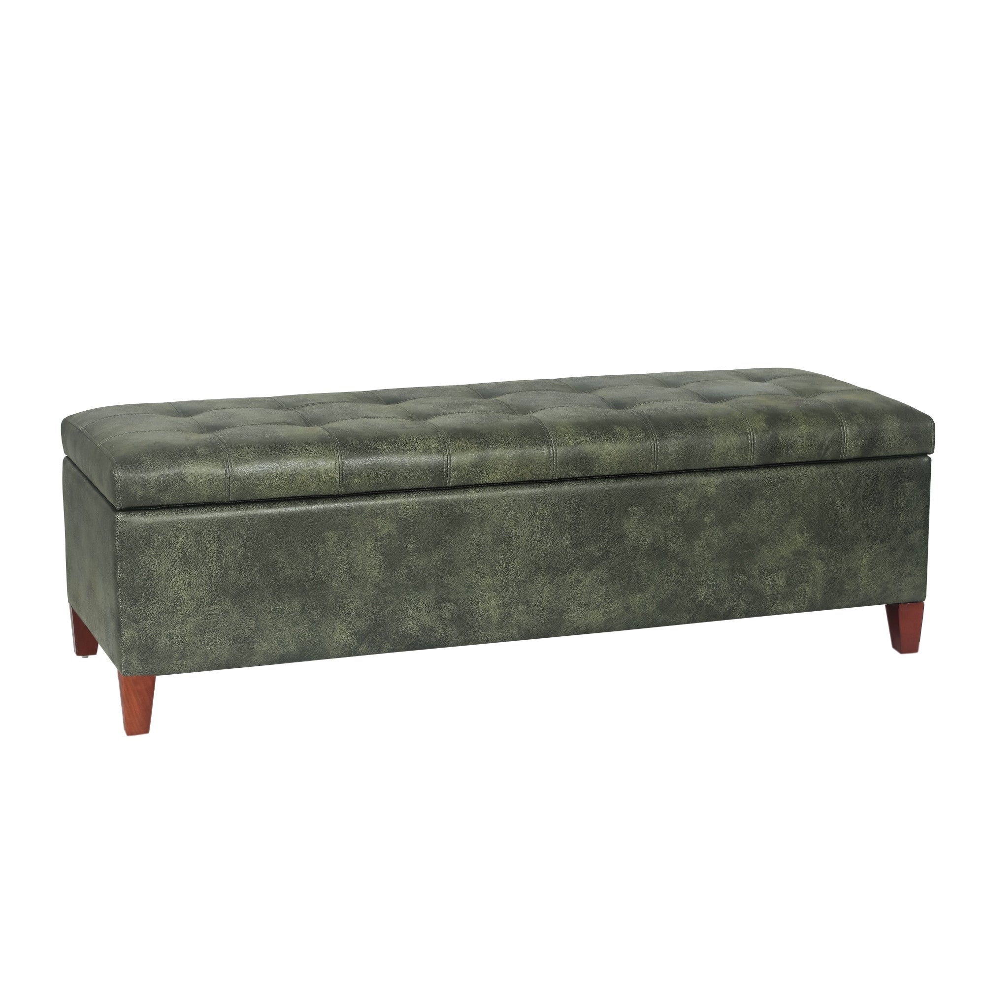 Banc ottoman de rangement en cuir reconstitué Adeco 50