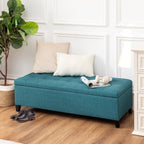 Banc ottoman de rangement en cuir reconstitué Adeco 50