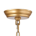 Lustre à abat-jour tambour Anita avec prisme en verre transparent