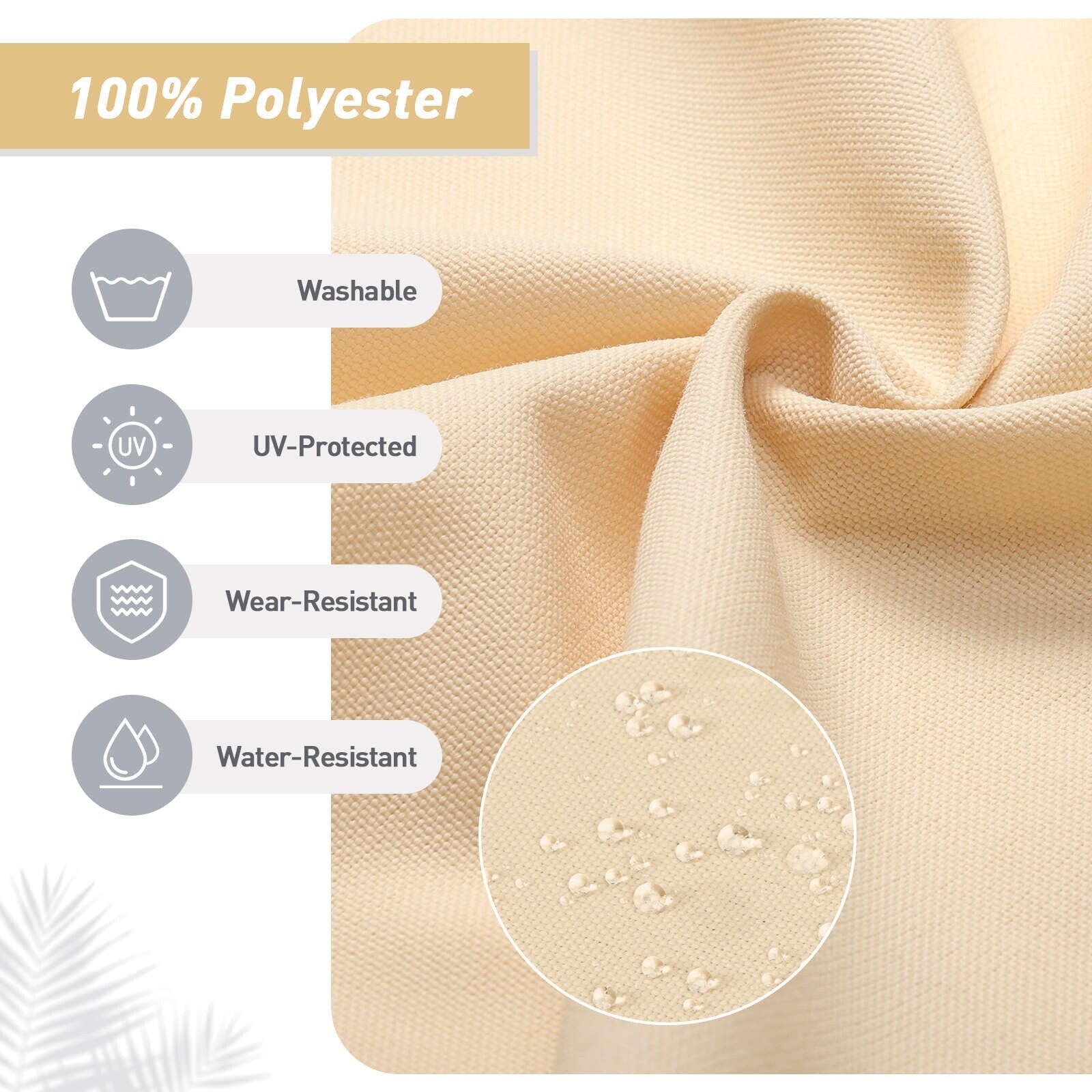 Lot de 4 coussins de chaise à dossier haut Aoodor Patio, 46 ​​x 21 x 4 pouces (coussins uniquement)