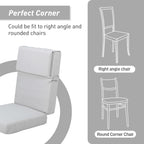 Lot de 4 coussins de chaise à dossier haut Aoodor Patio, 46 ​​x 21 x 4 pouces (coussins uniquement)