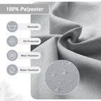 Lot de 4 coussins de chaise à dossier haut Aoodor Patio, 46 ​​x 21 x 4 pouces (coussins uniquement)